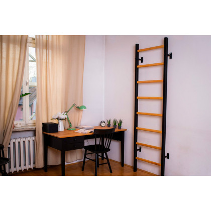 BenchK 200B Gymnastic Wall Bar - Black/Wood