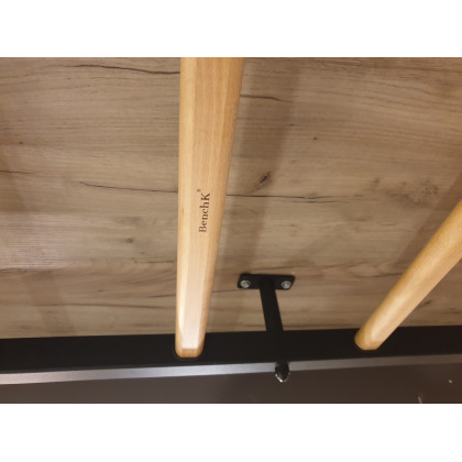 BenchK 700B Wall Bar with Frame and Rungs - Black/Wood