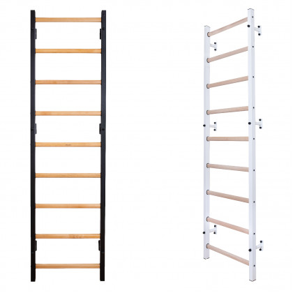 BenchK 700B Wall Bar with Frame and Rungs - Black/Wood