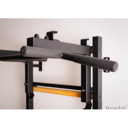 BenchK PB3B Convertible Steel 6-grip Pull-Up Bar - Black