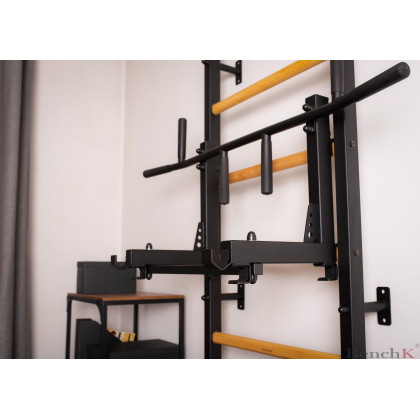 BenchK PB3B Convertible Steel 6-grip Pull-Up Bar - Black