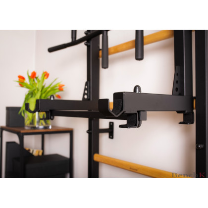 BenchK PB3B Convertible Steel 6-grip Pull-Up Bar - Black