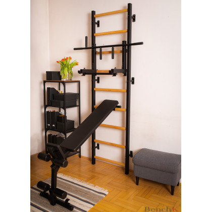 BenchK PB3B Convertible Steel 6-grip Pull-Up Bar - Black