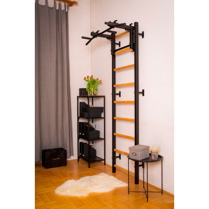 BenchK - 731 Wood Wall Bar with Convertible Pull-Up Bar