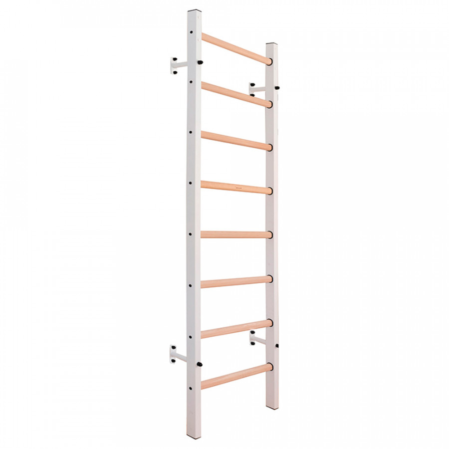 BenchK 200W Gymnastic Wall Bar - White/Wood