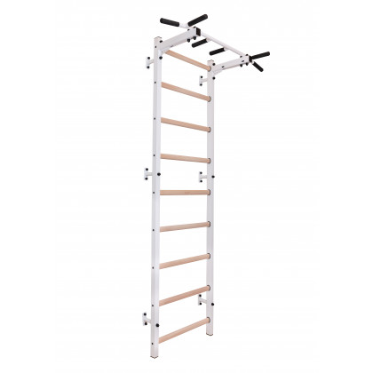 BenchK PB2W Fixed Steel 6-grip Pull-Up Bar - White