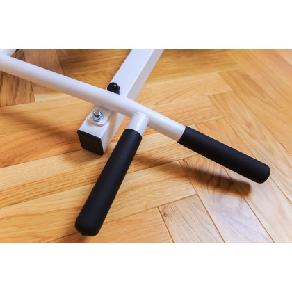 BenchK PB2W Fixed Steel 6-grip Pull-Up Bar - White