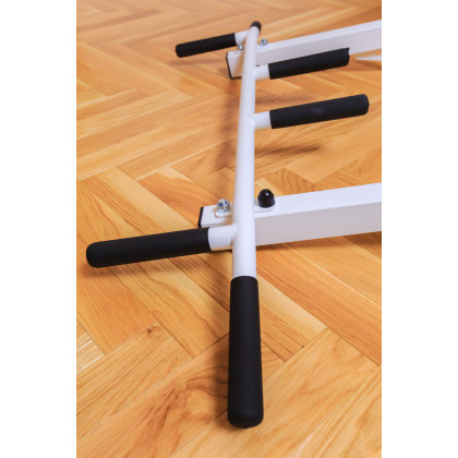 BenchK PB2W Fixed Steel 6-grip Pull-Up Bar - White