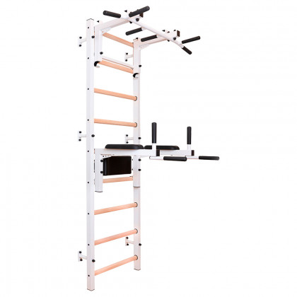 BenchK - 732 Wood Wall Bar with Convertible Pull-Up Bar and Dip Bar