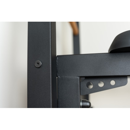 BenchK 522B Wall Bar with Pull-Up Bar and Dip Bar - Black/Wood