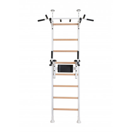 BenchK - 522 Wood Wall Bar with Pull-Up Bar and Dip Bar