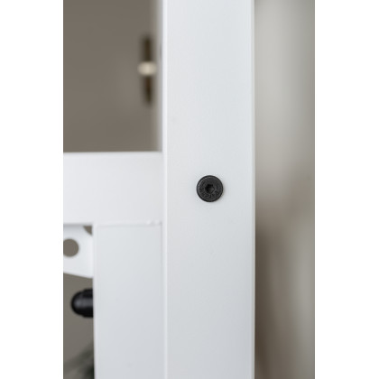 BenchK 522W Wall Bar with Pull-Up Bar and Dip Bar - White/Wood