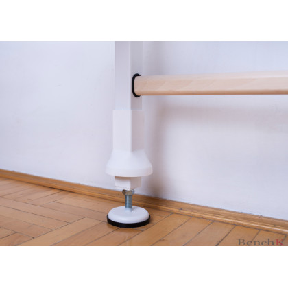 BenchK 522W Wall Bar with Pull-Up Bar and Dip Bar - White/Wood