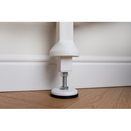 BenchK 522W Wall Bar with Pull-Up Bar and Dip Bar - White/Wood