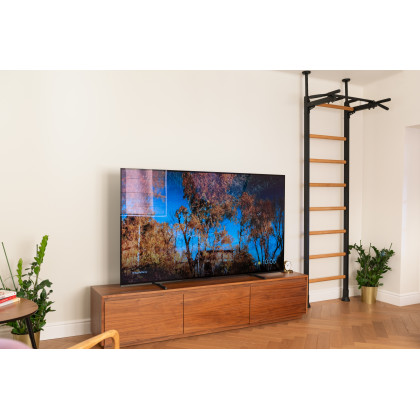 BenchK 521B Wall Bar with Pull-Up Bar - Black/Wood