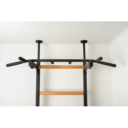 BenchK 521B Wall Bar with Pull-Up Bar - Black/Wood