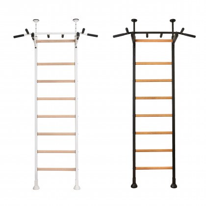BenchK 521B Wall Bar with Pull-Up Bar - Black/Wood