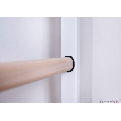 BenchK 521W Wall Bar with Pull-Up Bar - White/Wood