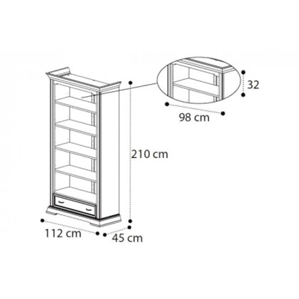 Camelgroup - Treviso Bookshelf in White Ash