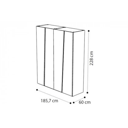 Camelgroup Storm 4-Door Wardrobe