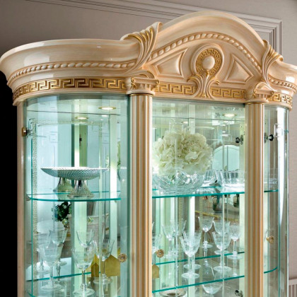 Camelgroup Aida 3-Door China Cabinet with 2 LED - Ivory