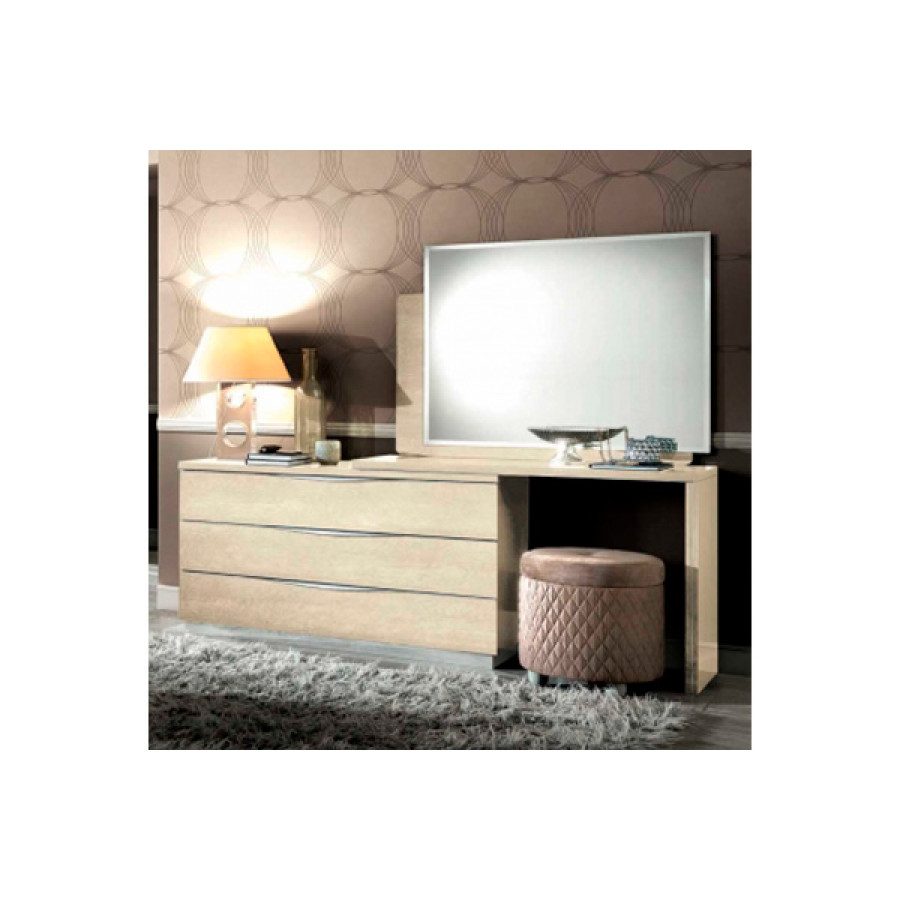 Camelgroup Platinum Vanity 3 Drawer Single Dresser - Ivory