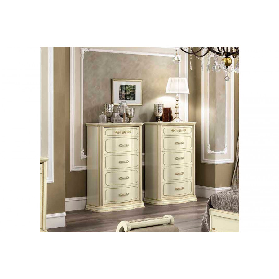 Camelgroup Torriani Night VIP 6 Drawer Chest - Ivory