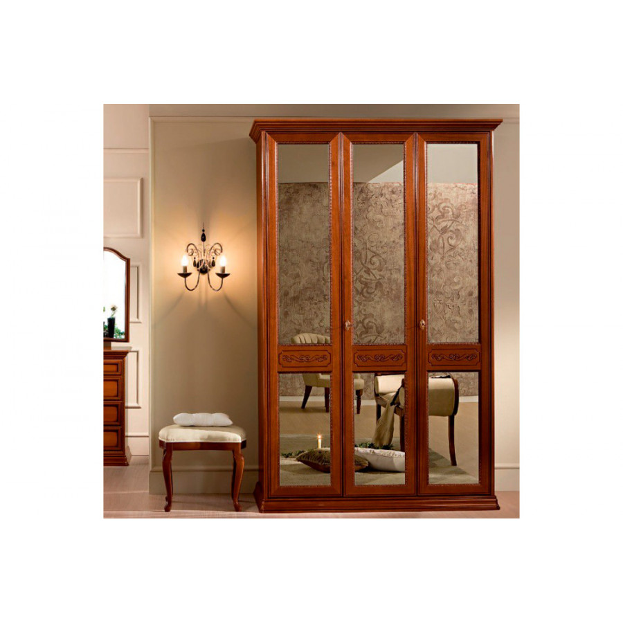 Camelgroup Torriani Night 3-Door Wardrobe - Walnut