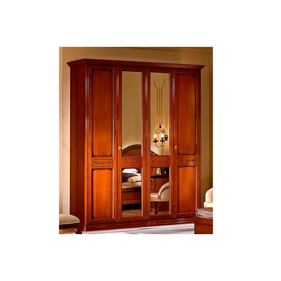 Camelgroup Torriani Night 4-Door Wardrobe - Walnut