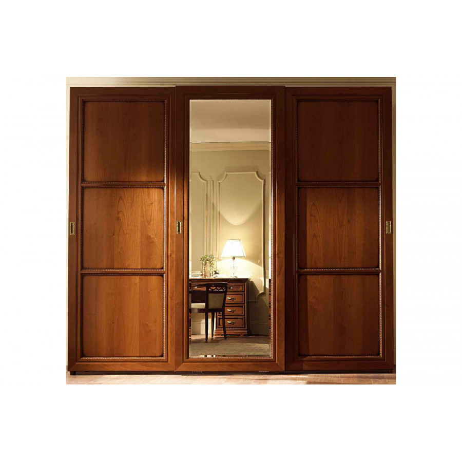 Camelgroup Torriani Night 2-Sliding Door Wardrobe with Terna Mirror - Walnut