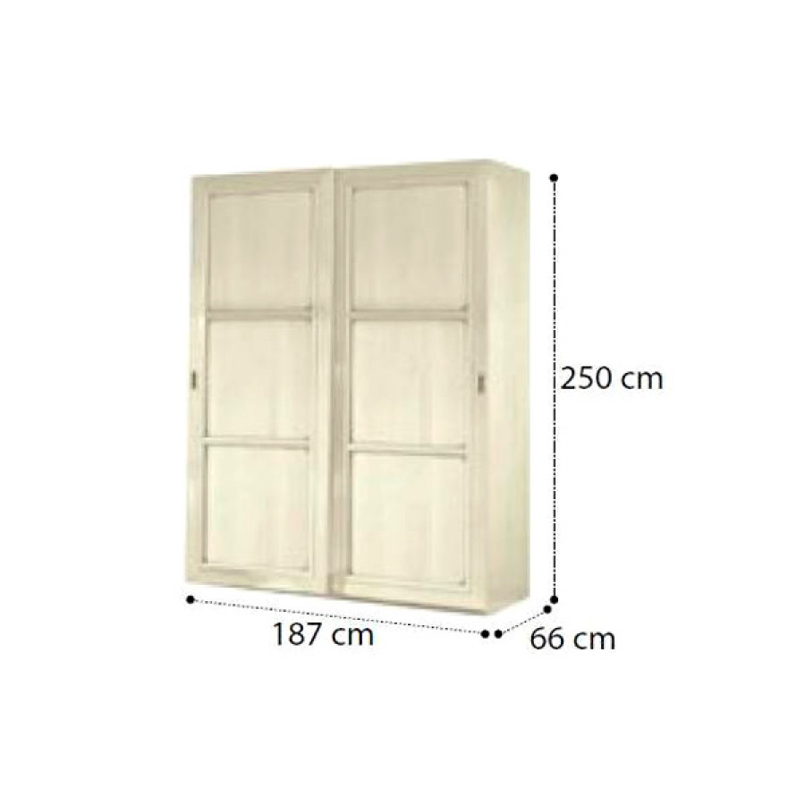 Camelgroup Torriani Night 2-Sliding Door Wardrobe - Ivory