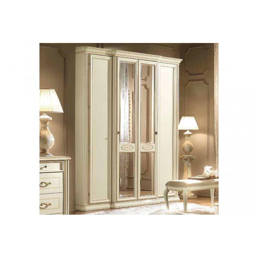 Camelgroup Siena Night 4-Door Wardrobe with Mirror - Ivory