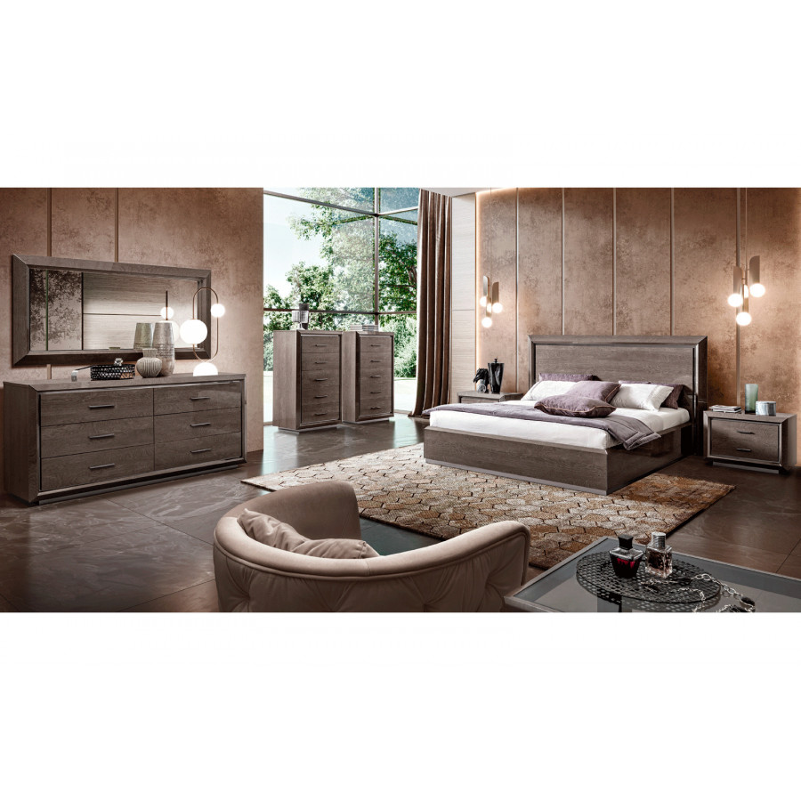 Camelgroup Elite Night Legno King Size Bed - Silver Birch
