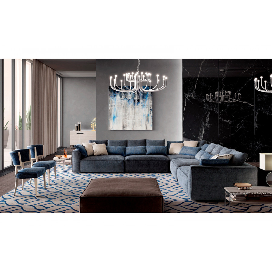 Camelgroup Piuma Sectional with Pouff
