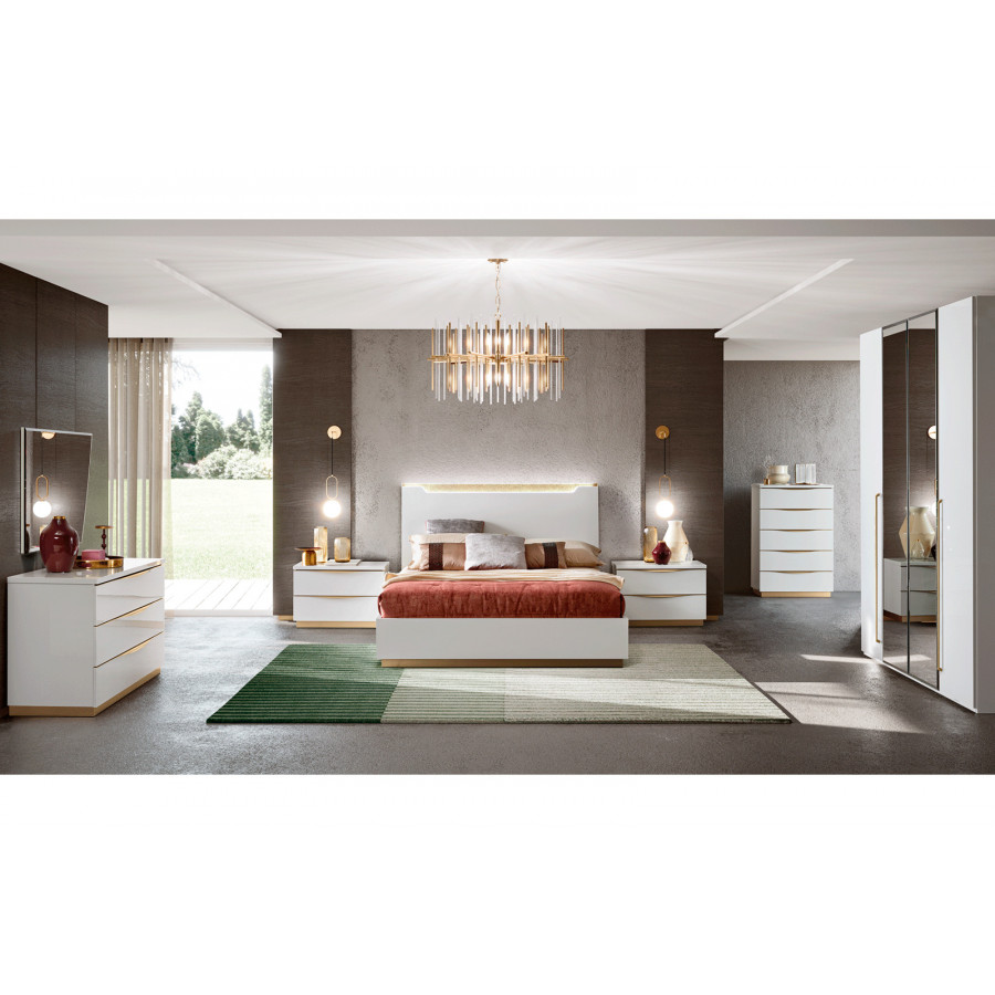 Camelgroup Kharma King Size Bed - White