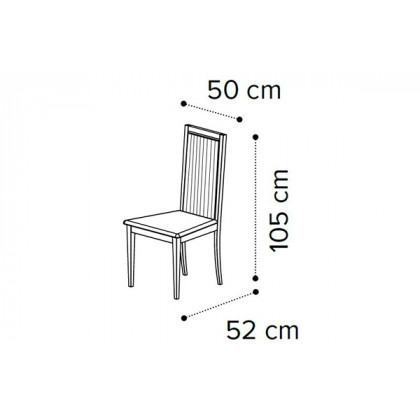 Camelgroup Roma Stripe Dining Chair - Silver Birch, Fabric Scarlet 04