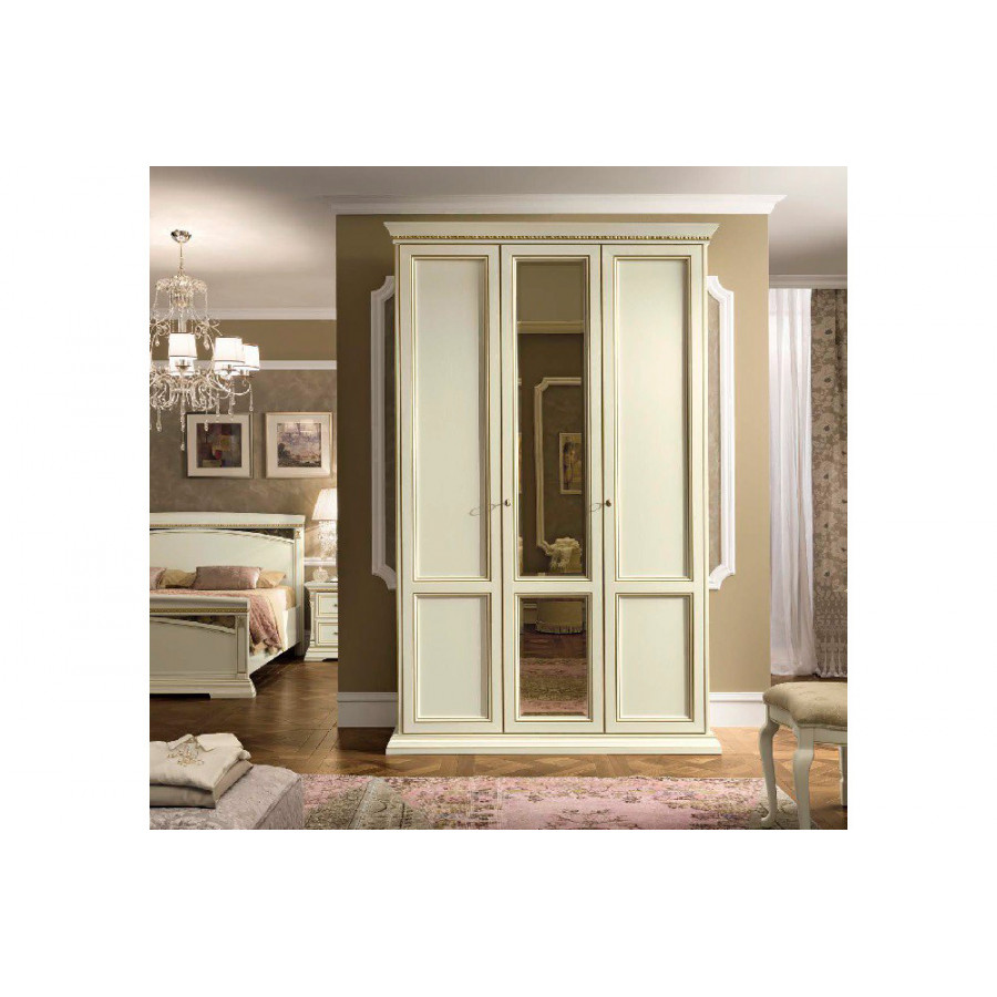 Camelgroup Treviso Night 3-Door Wardrobe - White Ash