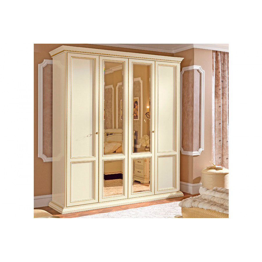 Camelgroup Treviso Night 4-Door Wardrobe - White Ash