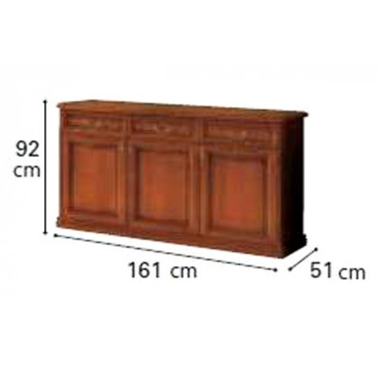 Camelgroup Nostalgia Day 3-Door Buffet - Walnut