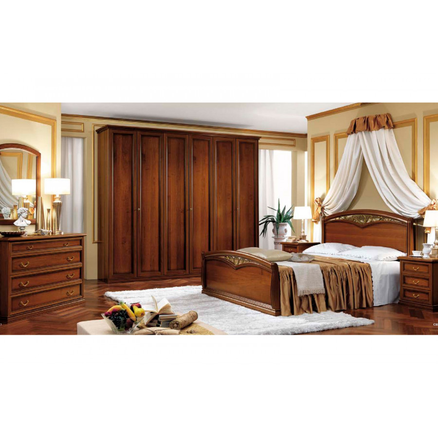 Camelgroup Nostalgia Night Mini 6-Door Wardrobe - Walnut