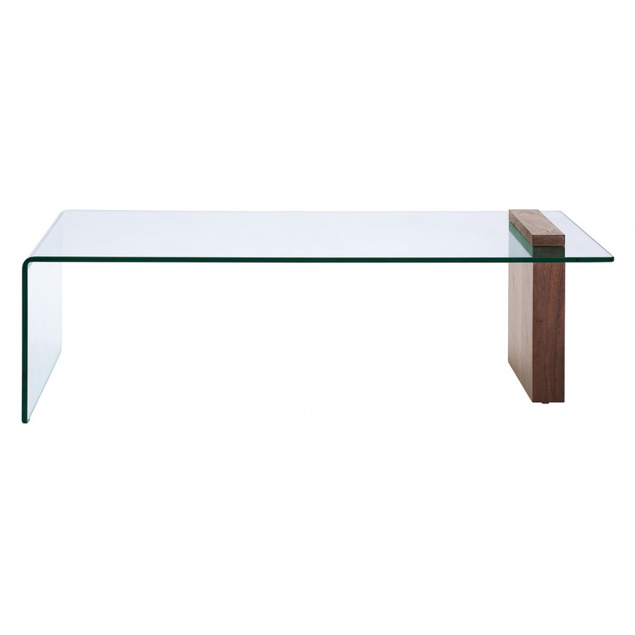 Casabianca Buono Coffee Table - Walnut, Glass