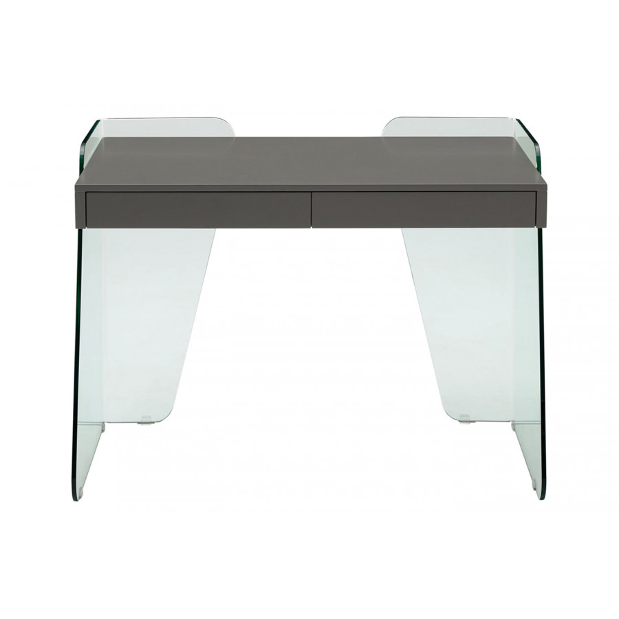Casabianca Archie Office Desk with Storage - Gray, MDF