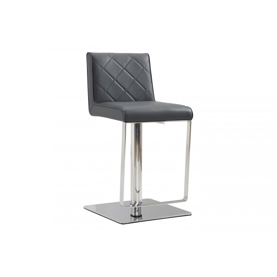 Casabianca Loft Swivel Bar Stool - Dark Gray, PU-Leather
