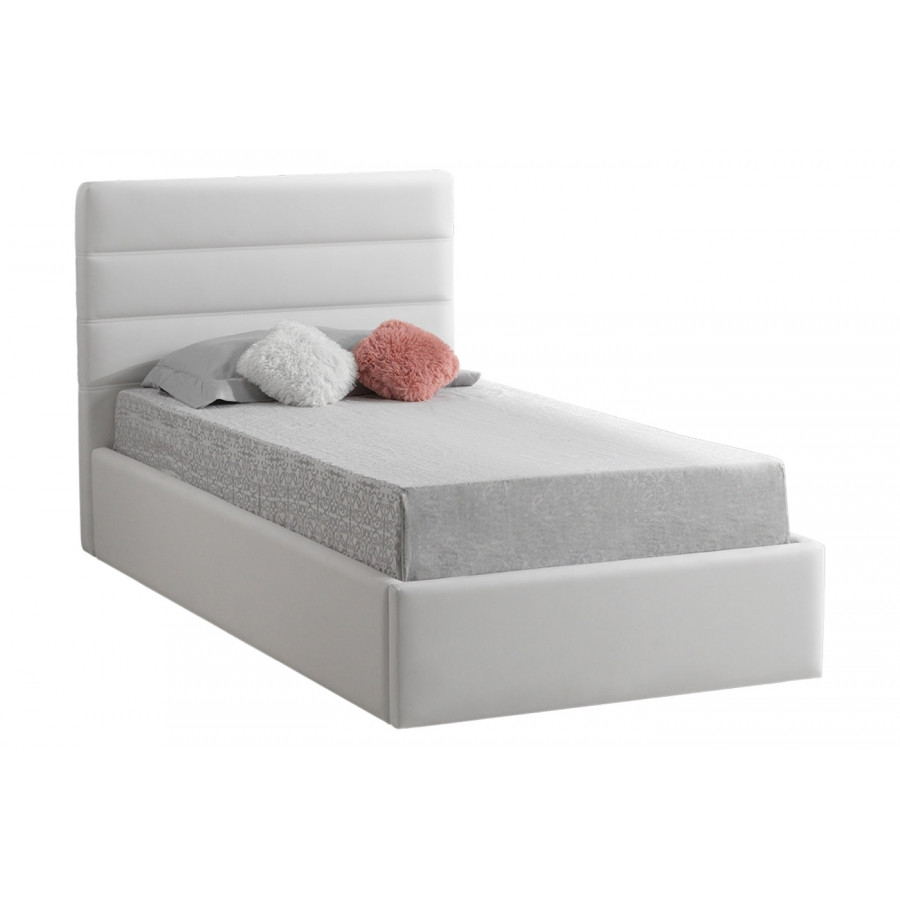 Casabianca - Luigi Bed in White, PU-Leather