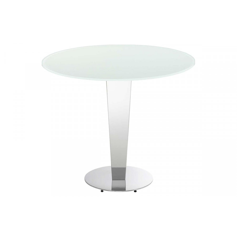 Casabianca Enzo 39 Counter Table - White, Stainless Steel