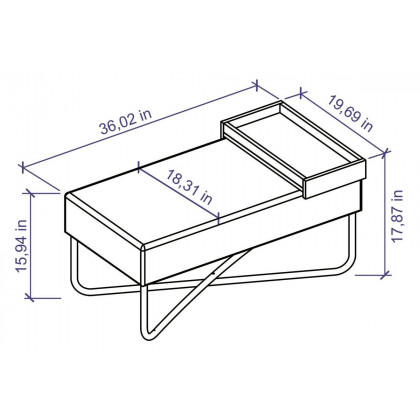 Casabianca Ace Bench - Brown, Linen/Fabric