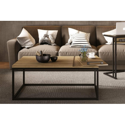 Casabianca Noa Coffee Table with Storage - Oak, Chipboard