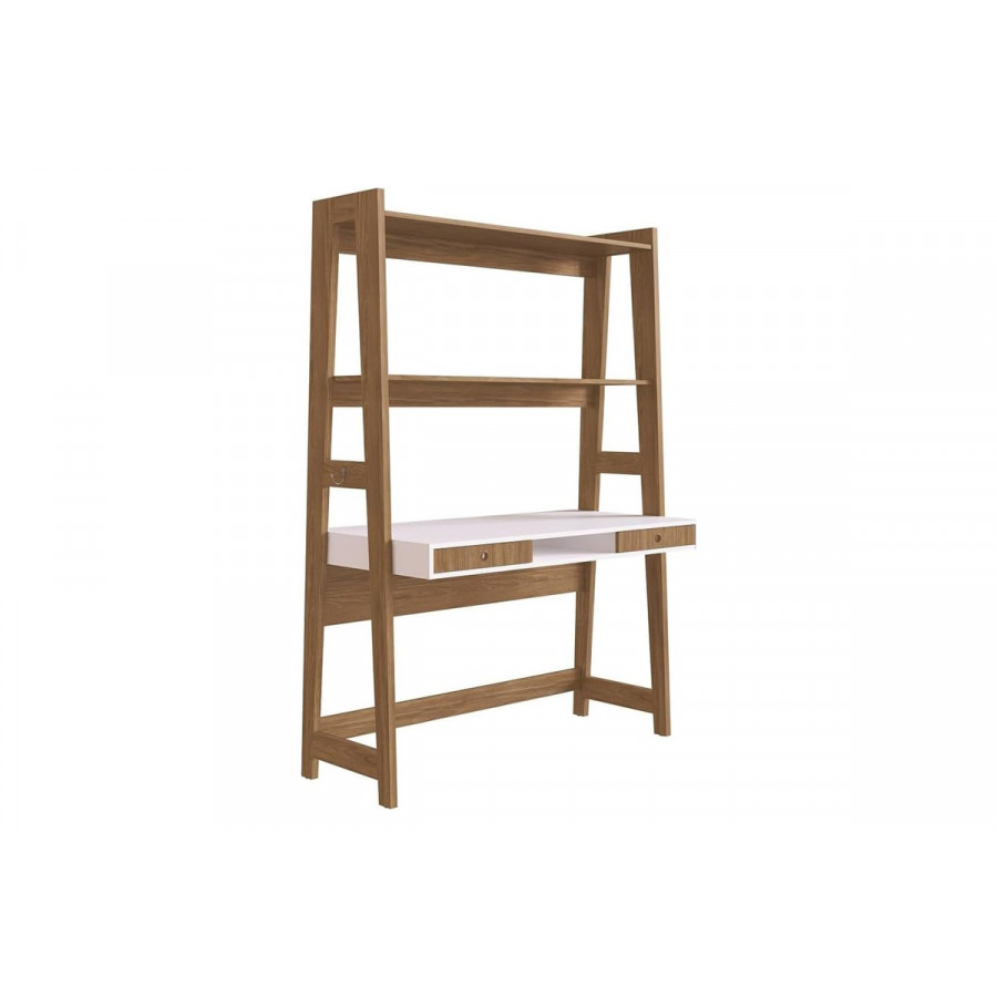 Casabianca - Tower Office Desk with Storage in White, MDF