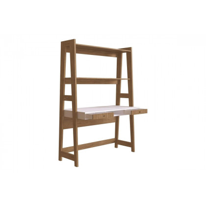 Casabianca - Tower Office Desk with Storage in White, MDF