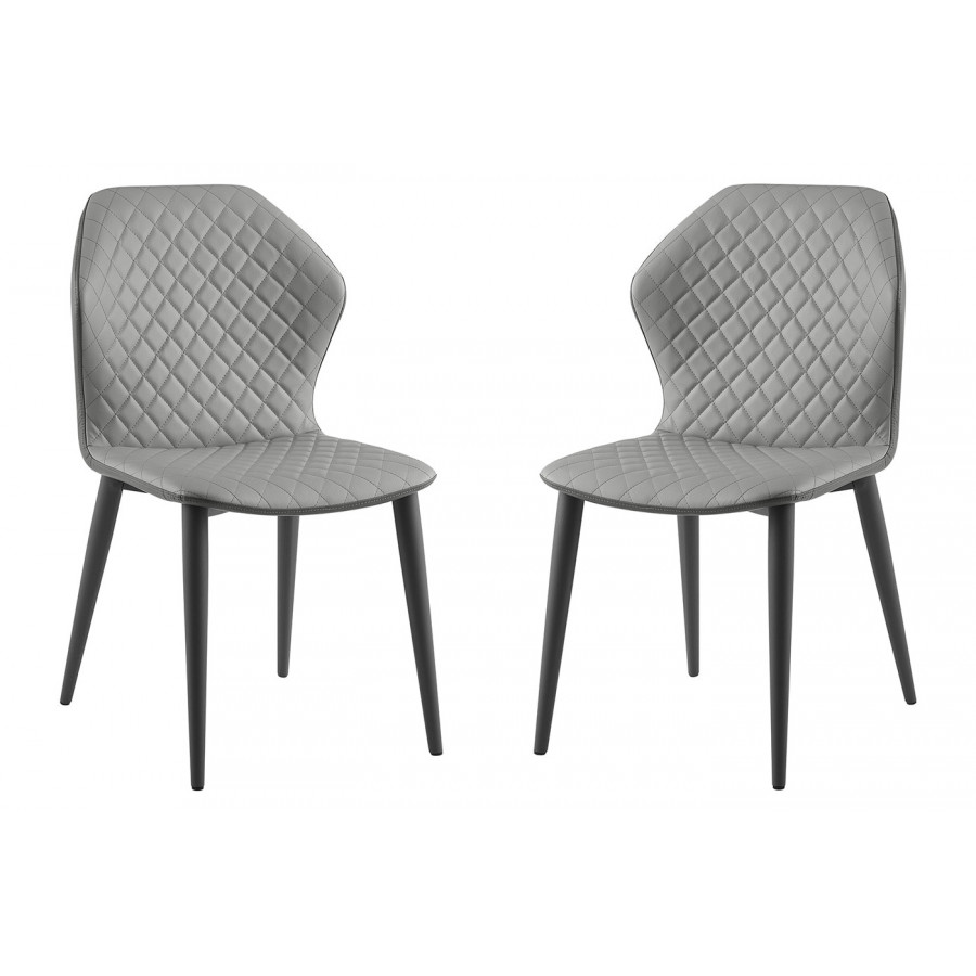 Casabianca Olivia Dining Chair - Gray, PU-Leather